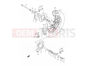 36 - REAR WHEEL - Suzuki RM80 W (1998) (E03,E28,E33)