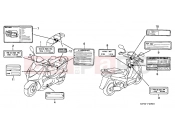 HONDA SES1504 Dylan 150 2004 F-29 WARNING LABEL