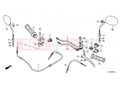 HONDA NSC110MPDE NSC110MPDE 2014 F-4 HANDLE LEVER / SWITCH / CABLE