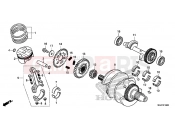 E-16 CRANKSHAFT / PISTON - Honda CB500XAE CB500X ABS 2014