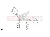 F-3 MIRROR - Honda CB500XAE CB500X ABS 2014