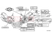 F-49 WARNING LABEL - Honda CB500XAE CB500X ABS 2014