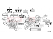HONDA CTX700DF CTX700A 2015 F-50 WARNING LABEL