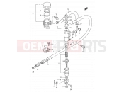 SUZUKI TS125R K (1989) 51 - REAR MASTER CYLINDER (MODEL K)