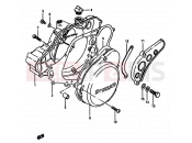SUZUKI TS250X G (1986) 5 - CRANKCASE COVER