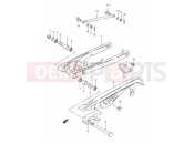 SUZUKI TS50XK E (1984) 39A - REAR SWINGING ARM (MODEL M/R E16,MODEL R E15)