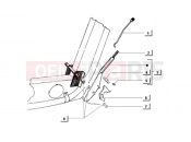 PARKING BRAKE CONTROL LEVER - Ape MIX 50CC 2T 1998-2008